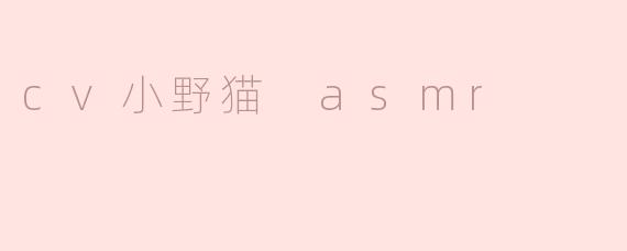 cv小野猫 asmr
